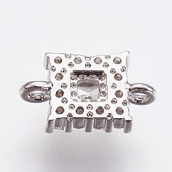 Liens de zircone cubique en laiton micro-pavé&nbsp;ZIRC-F084-53P