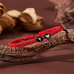 1 pulsera trenzada con cordón de nailon ajustable para mujeres y hombres&nbsp;BJEW-LP0001-31B-Y