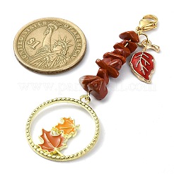 Decorazioni pendenti in smalto foglia 3 pz&nbsp;HJEW-JM01770