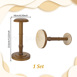 Hutständer aus Gummiholz mit kuppelförmigem Stiel&nbsp;ODIS-WH0025-254B