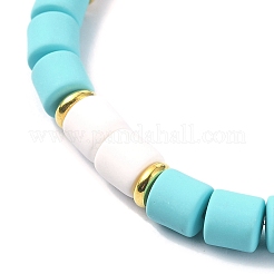 Braccialetti elasticizzati con perline a colonna in argilla polimerica&nbsp;BJEW-JB09782-05