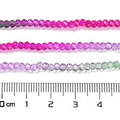 Transparent bemalte Glasperlenstränge&nbsp;DGLA-A034-T2mm-A06
