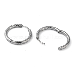 Orecchini a cerchio huggie in acciaio inossidabile 304 anti-ossidazione&nbsp;EJEW-H111-01E-P