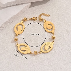 Braccialetti a maglie in acciaio inossidabile Religion 201 per donna&nbsp;ZC8360-2