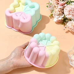 2 moule à gâteau carré et rond en silicone&nbsp;ST-CJ0043-083