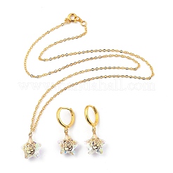 Ensembles de bijoux en verre étoile galvanoplastie&nbsp;SJEW-JS01120-01