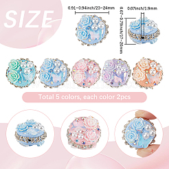 10 Stück 5 Farben handgefertigte Polymer Clay Perlen&nbsp;CLAY-SC0002-19