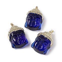 Mittelblaue Glasanhänger&nbsp;KK-I639-01GLG