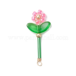Blumenanhänger aus Glasperlen&nbsp;PALLOY-MZ00668