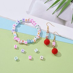 DIY 26 Buchstabe Acrylperlen Stretch Armbänder Kits für den Kindertag&nbsp;DIY-LS0001-04