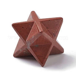 Natürliche rote Jaspis-Skulptur heilende Kristall-Merkaba-Sternverzierung&nbsp;G-C110-08D