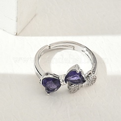 Anillos de latón y circonita cúbica&nbsp;CU-CBA7E55-12P