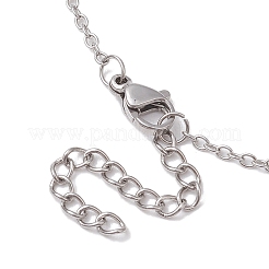Collana con pendenti in acciaio inossidabile 201 anti-ossidazione&nbsp;NJEW-JN04863