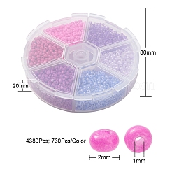 4380 pz 6 perline di semi di vetro stile&nbsp;SEED-YW0001-50A