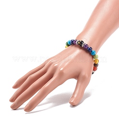 Set di braccialetti elastici con perline in pietre preziose miste naturali e sintetiche da 6 pz&nbsp;BJEW-JB08824