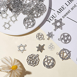 Tibetischer stil Aluminium Anhänger & Charms&nbsp;TIBEP-SC0001-28AS