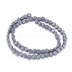 Non magnetici perle ematite sintetico fili&nbsp;G-P338-10B-6x6mm