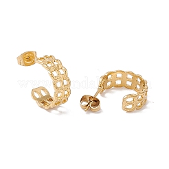 Placcatura ionica (ip) 304 catene a maglie in acciaio inossidabile avvolgenti orecchini a bottone&nbsp;EJEW-G314-03B-G