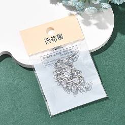 Charms conectores ovalados de latón pavé con circonitas cúbicas de Shegrace&nbsp;XGRQ2O873-437A-P