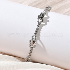 Bracelets en acier inoxydable 304 à maillons torsadés pour femmes&nbsp;BJEW-A160-06P