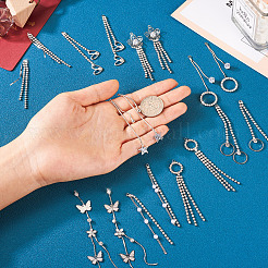 12 stücke 6 stil messing strass quaste große anhänger&nbsp;KK-TA0001-08