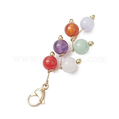 Colgantes de amatista natural redonda&nbsp;HJEW-JM02693