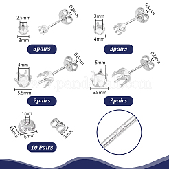 4 Stil 925 Sterling Silber Ohrringe Zubehör&nbsp;FIND-PH0022-76