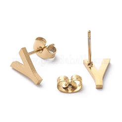 Pendientes de botón de acero inoxidable 304 con revestimiento iónico (IP)&nbsp;STAS-Z028-A-05G