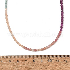 Colliers de perles rondes facettées en apatite naturelle de 3 mm&nbsp;NJEW-JN06431