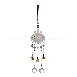 Alliage turc bleu mauvais œil pendentif décoration&nbsp;HJEW-M002-12AS