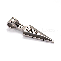 Dreieckpendel 304 Edelstahl große Anhänger&nbsp;STAS-L172-03AS