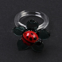Drehbare handgemachte Bunte Malerei-Ringe&nbsp;RJEW-P158-02B