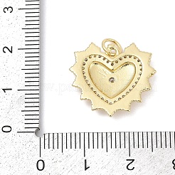 Pendentifs avec zircon cubiques à micro-pavés en laiton&nbsp;KK-U058-58A-G