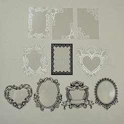 10 Stück 10 Stile Vintage Spitze wasserdichte Haustier Aufkleber Sets&nbsp;LS-DIY-M066-05E