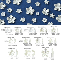 12 styles de capuchons de perles d'imitation en plastique abs et en résine&nbsp;DIY-CJ0002-40