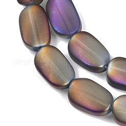 Chapelets de perles en verre électroplaqué&nbsp;EGLA-C009-01B-FR05