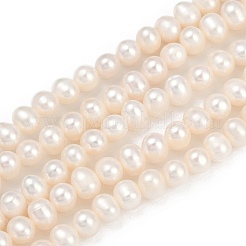 Brins de perles de culture d'eau douce naturelles&nbsp;PEAR-I007-07Y-10A