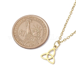 Dreifaltigkeitsknoten/Triquetra 304 Edelstahl Anhänger Halsketten&nbsp;NJEW-JN04882-01