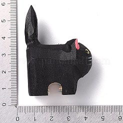 Figurines en bois en forme de chat&nbsp;LS-DJEW-G043-01C