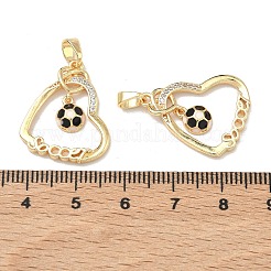 Pendenti in zirconi cubici trasparenti in micro pavè di ottone&nbsp;KK-H265-02G