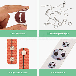 DIY-Set zur Herstellung von Armbändern und Ohrringen mit Sportmotiv&nbsp;DIY-TA0005-86
