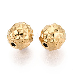 Strukturierte Waffelperlen aus Edelstahl 304&nbsp;STAS-T072-03G