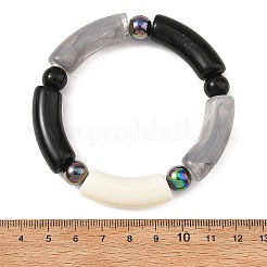 2 bracelet extensible en acrylique opaque&nbsp;BJEW-JB14453