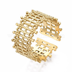 Bague de manchette ouverte en acier inoxydable 304&nbsp;RJEW-T023-29G
