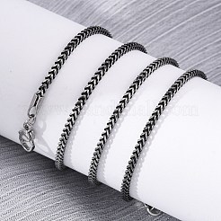 2 mm Weizenkettenhalsketten aus 304 Edelstahl&nbsp;NJEW-Q013-16A