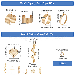 DIY-Set zur Herstellung von Manschettenringen aus Edelstahl mit Herz-&nbsp;DIY-SC0026-11G
