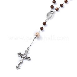 Collane di perle di rosario in lega stile tibetano&nbsp;NJEW-JN02455-01