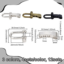 12 borsa 3 fermagli in lega colorata&nbsp;FIND-UN0010-28