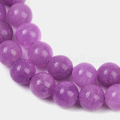 Billes de jade naturelles de teint en malaisades teintes&nbsp;G-G021-02C-05