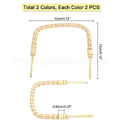 4 manico per teiera in metallo rattan bicolore&nbsp;FIND-PH0001-06-WH